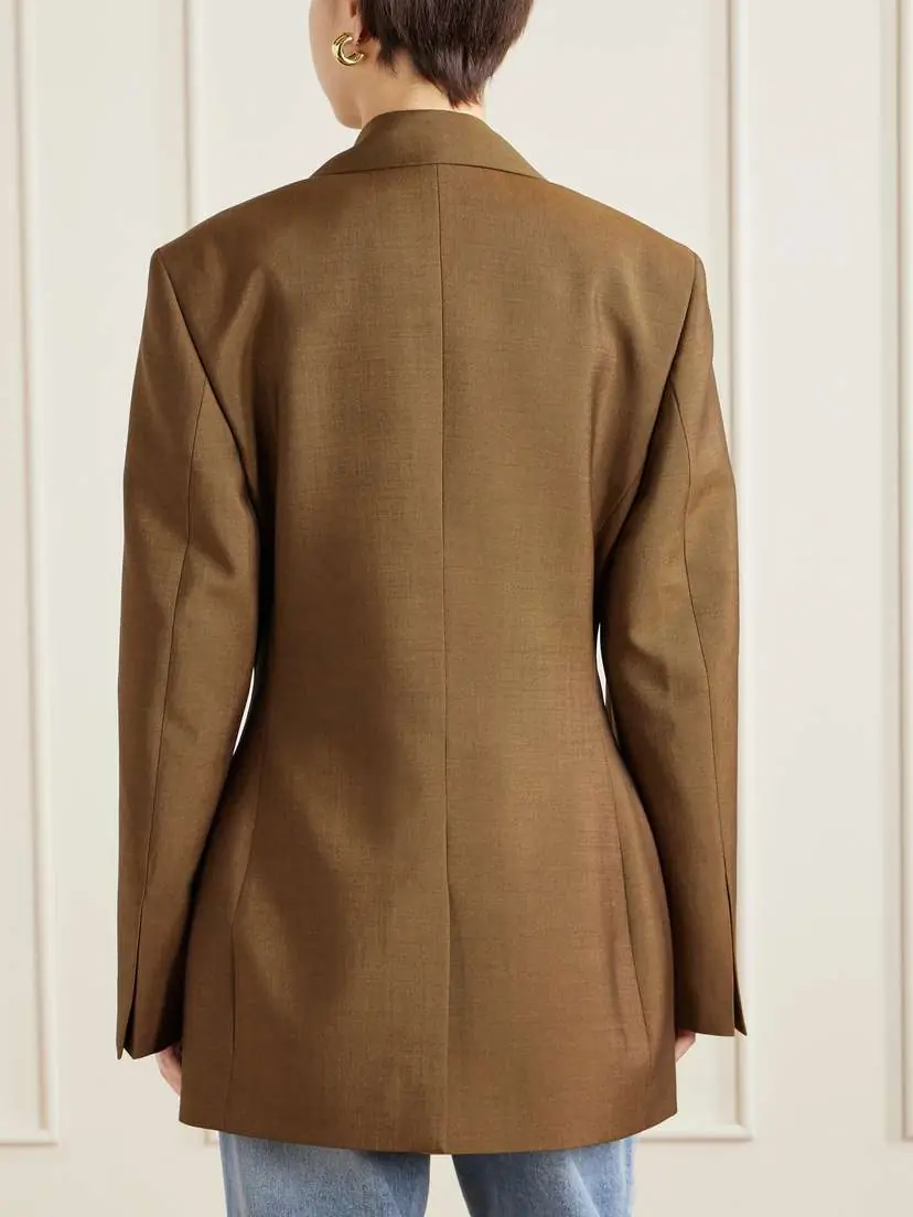 RÓHE Double-breasted Wool And Mohair-blend Blazer | Thumbnail 3