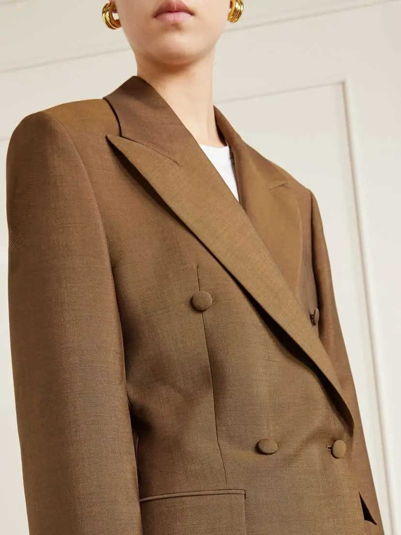 RÓHE Double-breasted Wool And Mohair-blend Blazer | Thumbnail 4