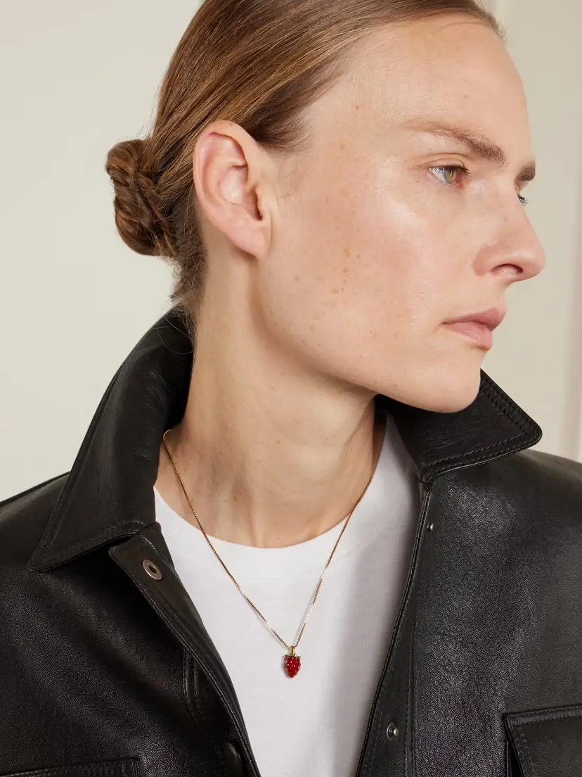 Saint Laurent tone And Enamel Necklace | Thumbnail 2