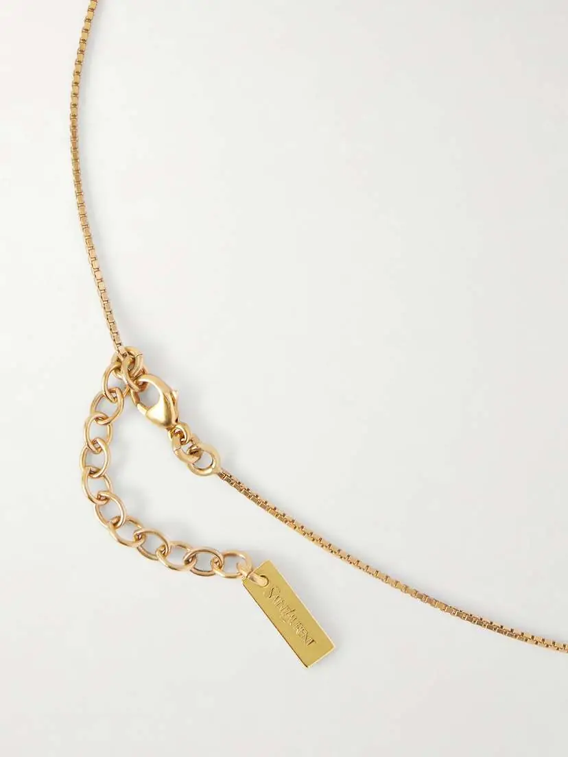 Saint Laurent tone And Enamel Necklace | Thumbnail 3