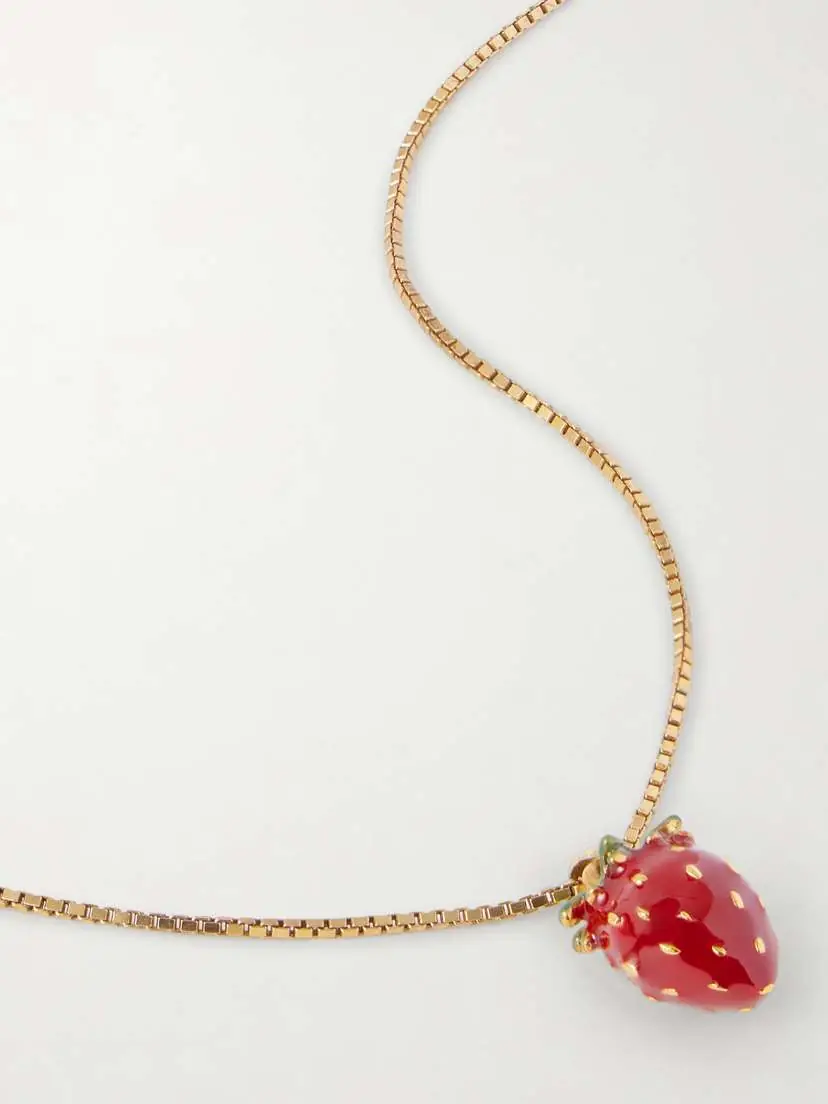 Saint Laurent tone And Enamel Necklace | Thumbnail 4