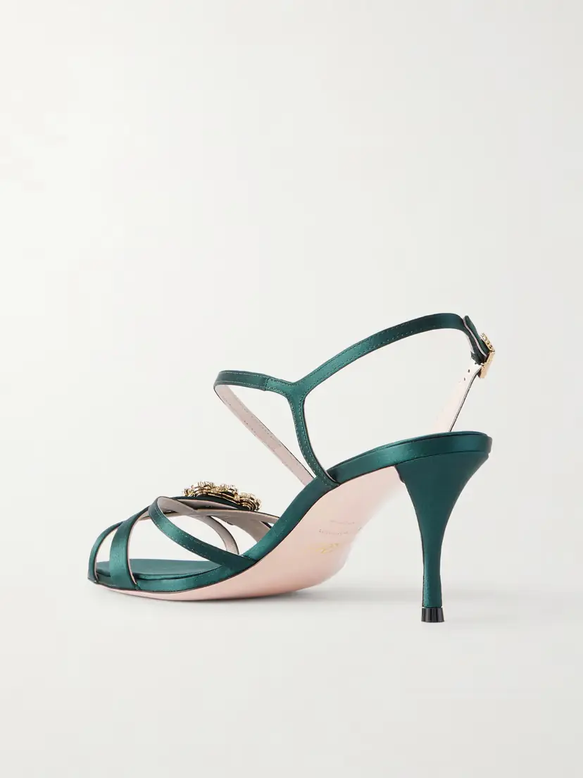 Roger Vivier Efflorescence 65 Crystal-embellished Satin Sandals | Thumbnail 3 Roger Vivier Efflorescence 65 Crystal-embellished Satin Sandals | Thumbnail 3