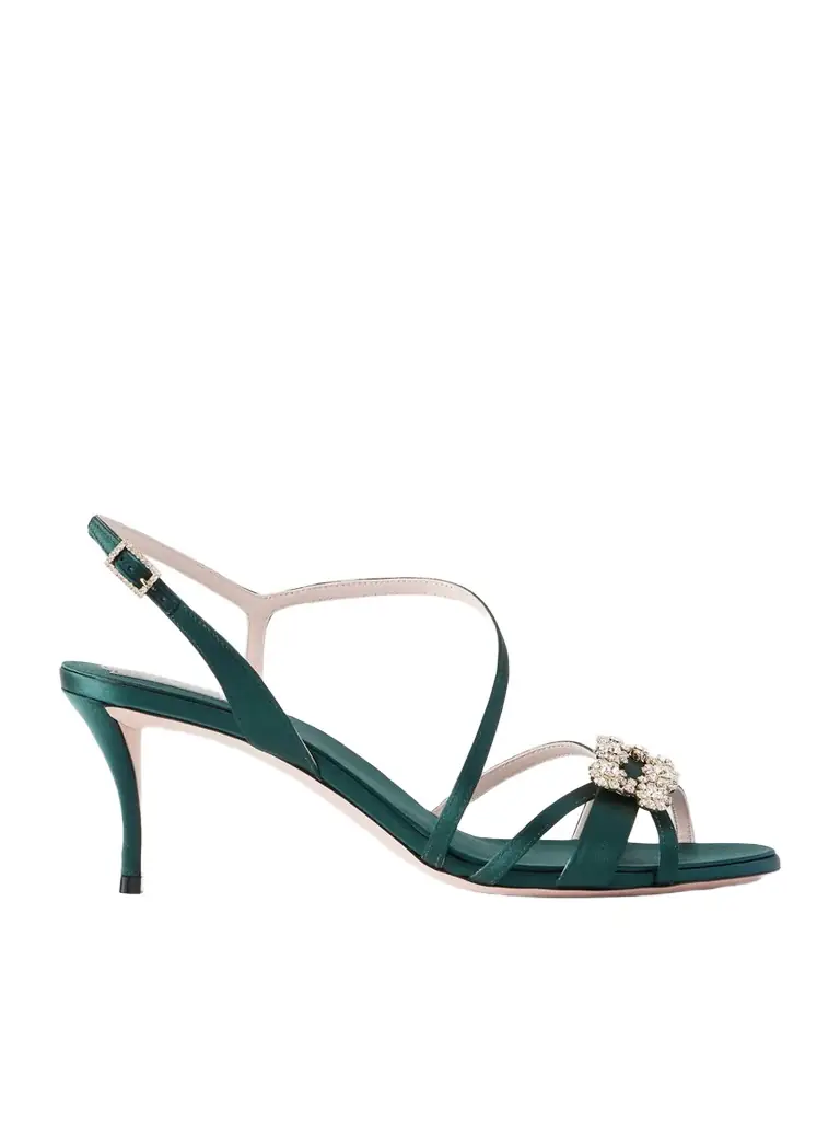 Roger Vivier Efflorescence 65 Crystal-embellished Satin Sandals | Image 1 Roger Vivier Efflorescence 65 Crystal-embellished Satin Sandals | Image 1