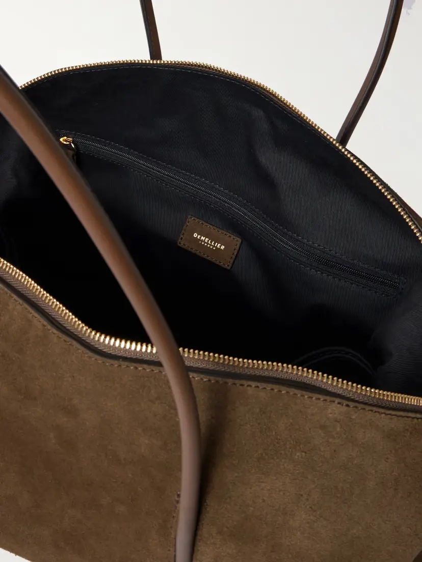 DeMellier The Stockholm Large Leather-trimmed Suede Tote | Thumbnail 5 DeMellier The Stockholm Large Leather-trimmed Suede Tote | Thumbnail 5