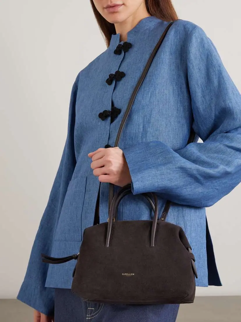 DeMellier The Stockholm Small Leather-trimmed Suede Tote | Thumbnail 6 DeMellier The Stockholm Small Leather-trimmed Suede Tote | Thumbnail 6