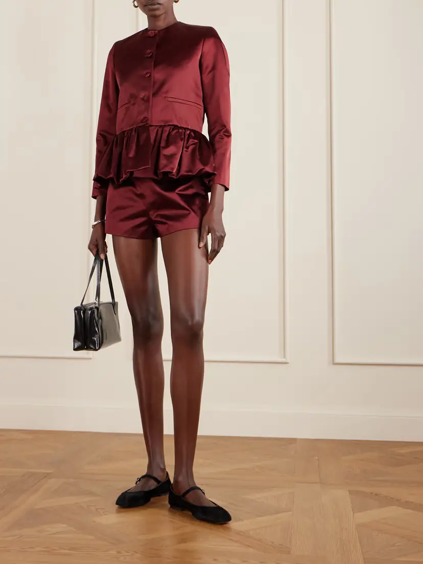 LIBEROWE Verdie Cotton-blend Duchesse-satin Shorts | Thumbnail 2 LIBEROWE Verdie Cotton-blend Duchesse-satin Shorts | Thumbnail 2