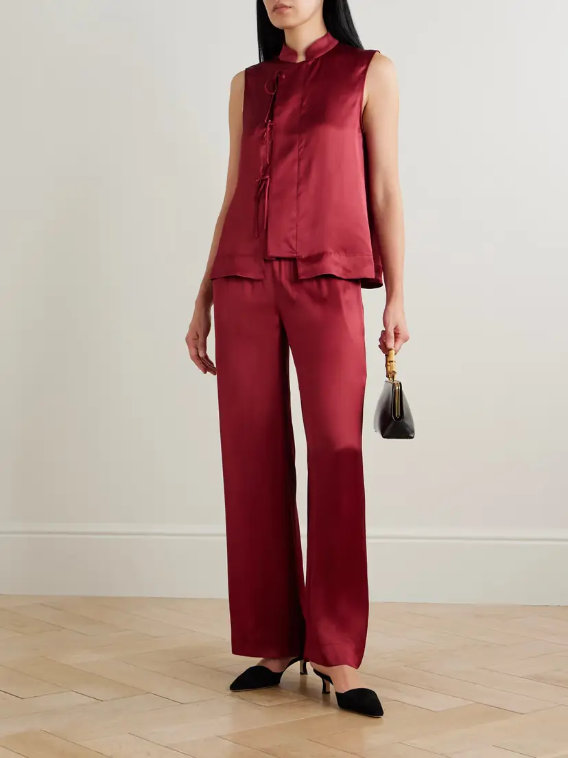 LIBEROWE Palazzo Satin Wide-leg Pants | Thumbnail 2 LIBEROWE Palazzo Satin Wide-leg Pants | Thumbnail 2