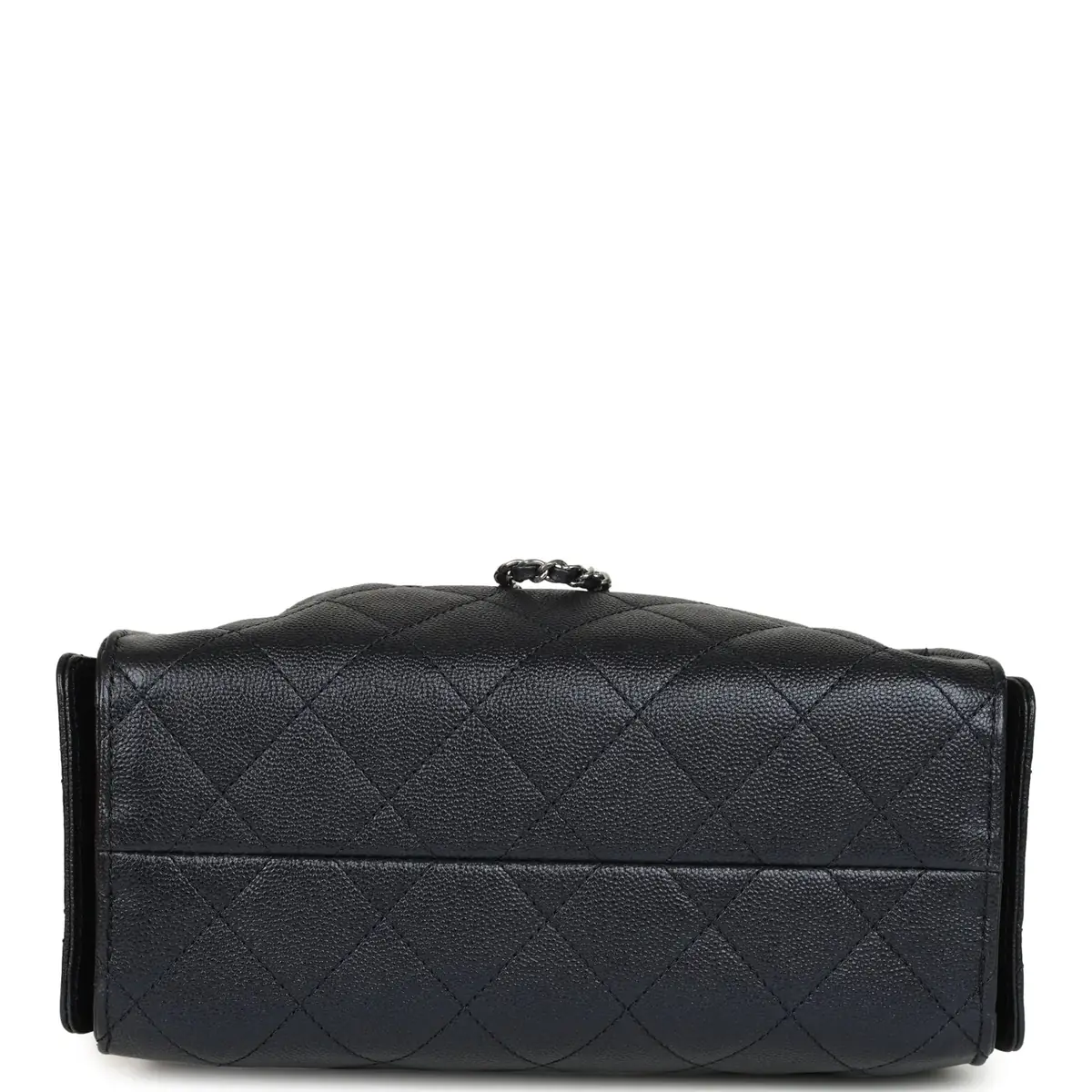 Chanel Chanel Mini 25 Hobo Bag Dark Blue Metallic Caviar Silver Hardware | Thumbnail 7