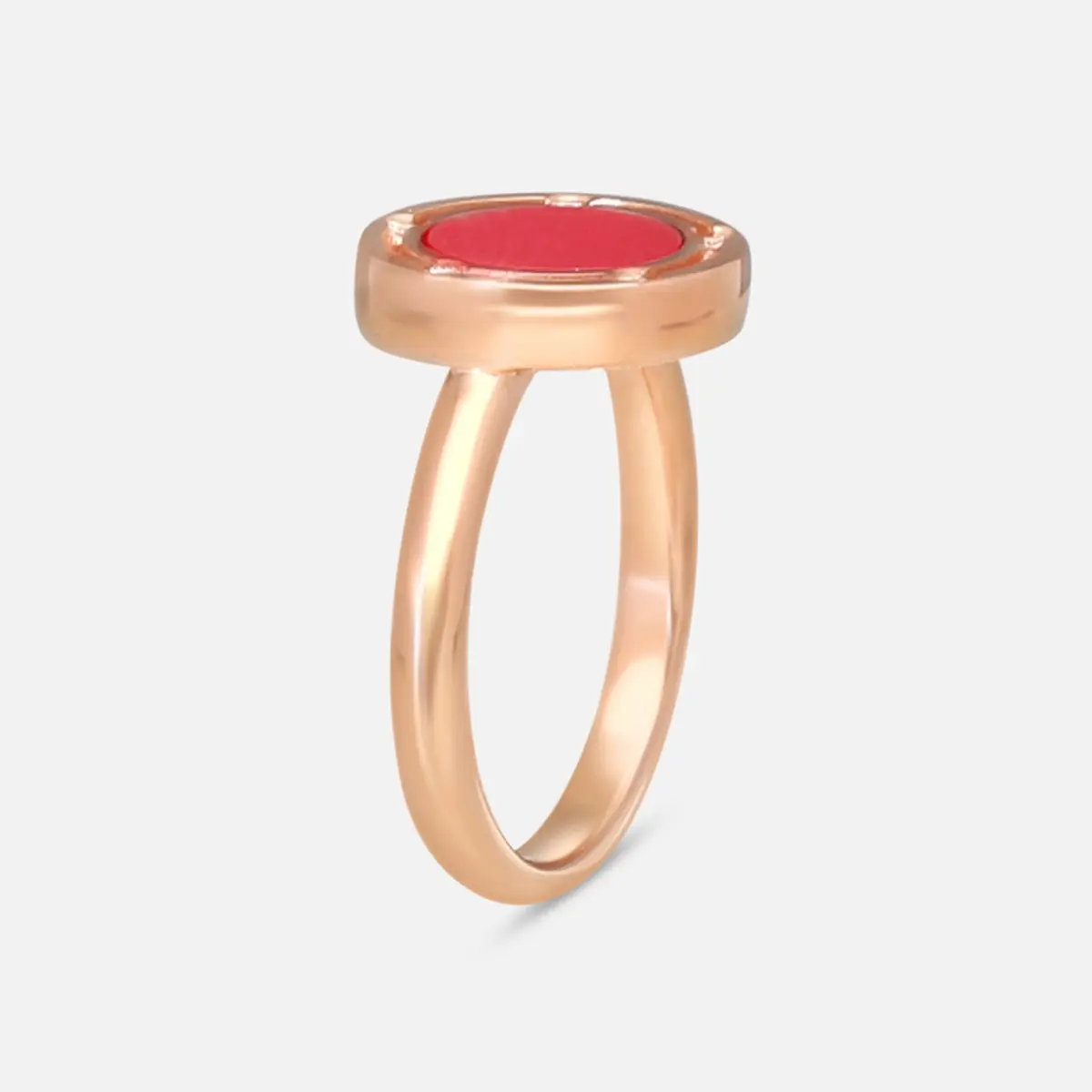 Damiani Damiani D. Side 18K Rose Gold Diamond & Carnelian Statement Band Ring Sz. 6.25 by The Solist | Thumbnail 2