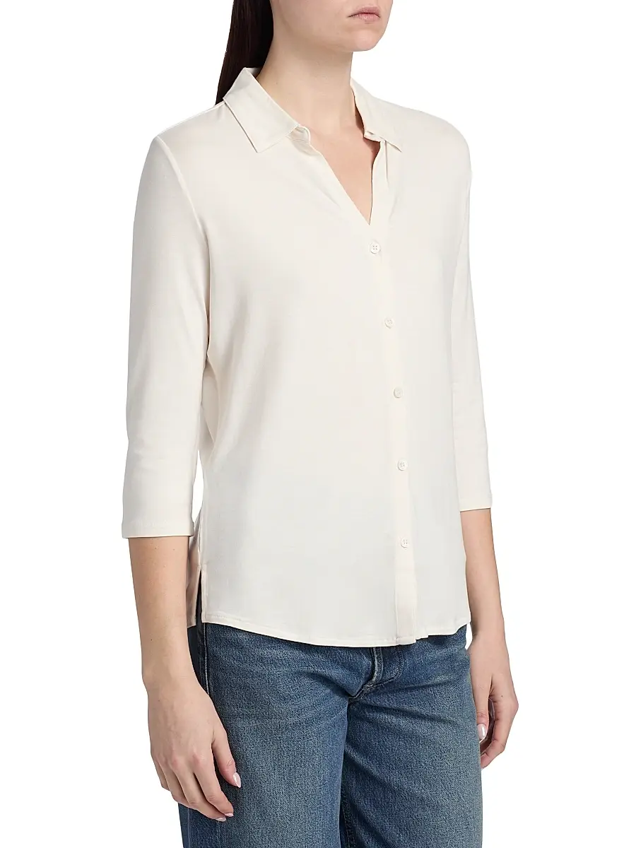 MAJESTIC FILATURES Women's Soft Touch Semi-Relaxed Shirt | Thumbnail 4 MAJESTIC FILATURES Women's Soft Touch Semi-Relaxed Shirt | Thumbnail 4