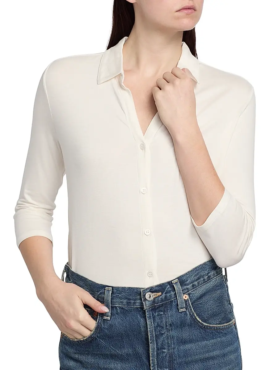 MAJESTIC FILATURES Women's Soft Touch Semi-Relaxed Shirt | Thumbnail 6 MAJESTIC FILATURES Women's Soft Touch Semi-Relaxed Shirt | Thumbnail 6