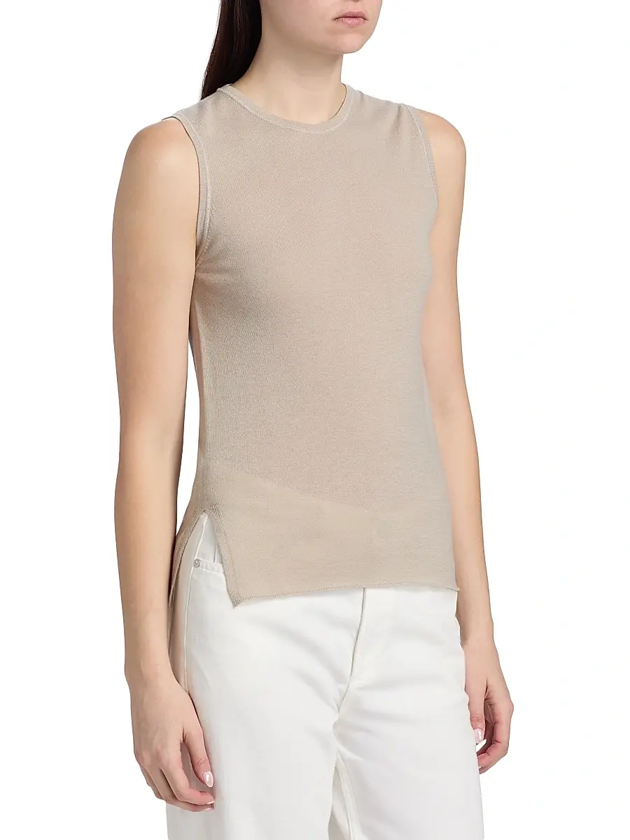 MAJESTIC FILATURES Women's Cashmere Crewneck Tank | Thumbnail 4 MAJESTIC FILATURES Women's Cashmere Crewneck Tank | Thumbnail 4