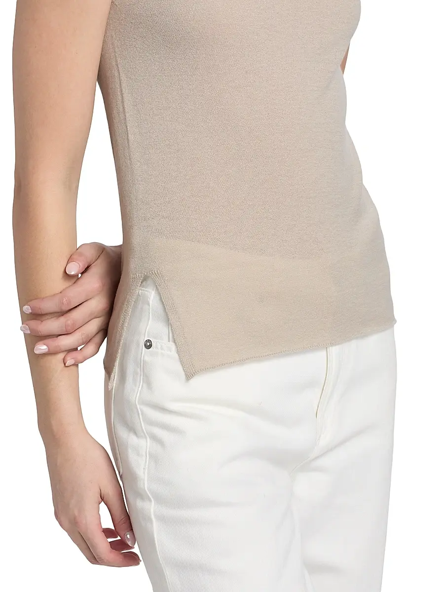 MAJESTIC FILATURES Women's Cashmere Crewneck Tank | Thumbnail 6 MAJESTIC FILATURES Women's Cashmere Crewneck Tank | Thumbnail 6
