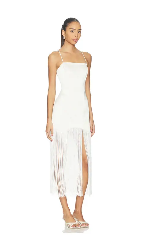 Fleur du Mal Satin Fringe Maxi Dress | Thumbnail 2 Fleur du Mal Satin Fringe Maxi Dress | Thumbnail 2