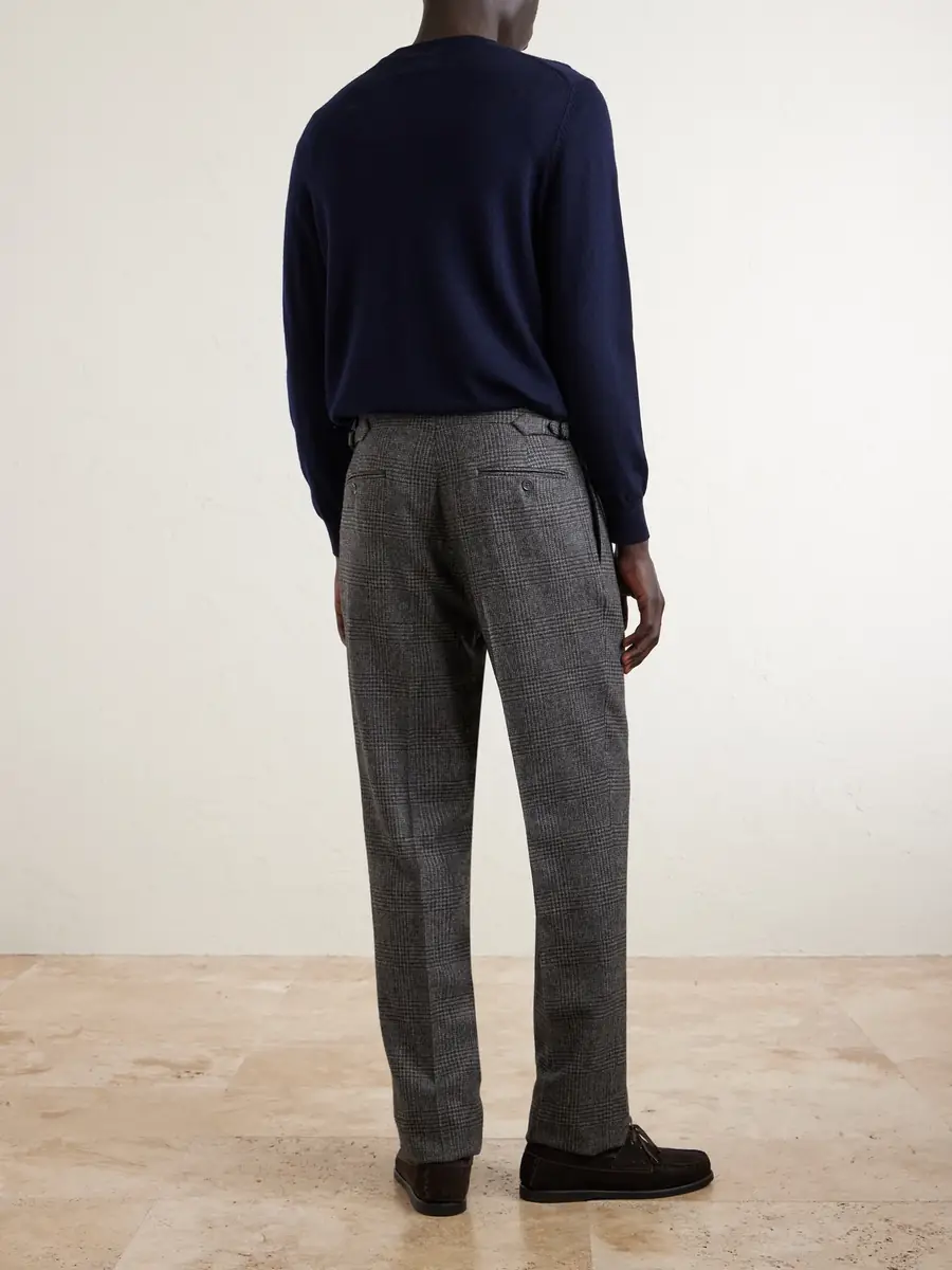 Ralph Lauren Purple Label Straight-Leg Checked Camel Hair Suit Trousers - Men | Thumbnail 4 Ralph Lauren Purple Label Straight-Leg Checked Camel Hair Suit Trousers - Men | Thumbnail 4