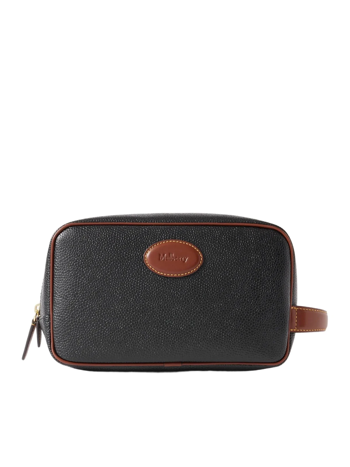 Leather-Trimmed BioVeg Scotchgrain Wash Bag - Men Leather-Trimmed BioVeg Scotchgrain Wash Bag - Men