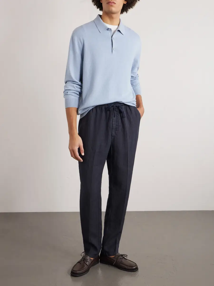Altea Mattia Straight-Leg Linen Drawstring Trousers - Men | Thumbnail 2 Altea Mattia Straight-Leg Linen Drawstring Trousers - Men | Thumbnail 2