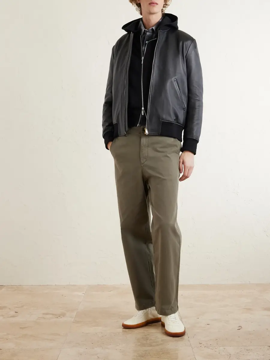 Frame Straight-Leg Cotton-Blend Twill Chinos - Men | Thumbnail 2
