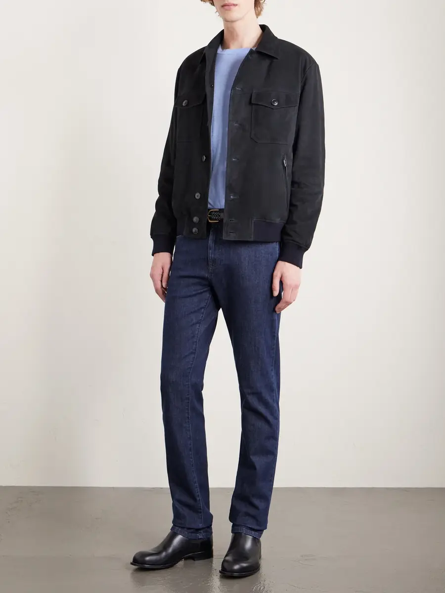 Canali Suede Blouson Jacket - Men | Thumbnail 2 Canali Suede Blouson Jacket - Men | Thumbnail 2