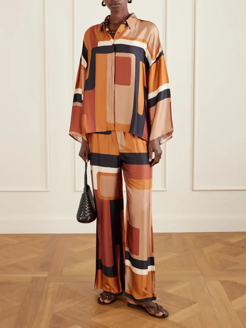 Faithfull Jensen Printed Satin Wide-leg Pants | Thumbnail 2