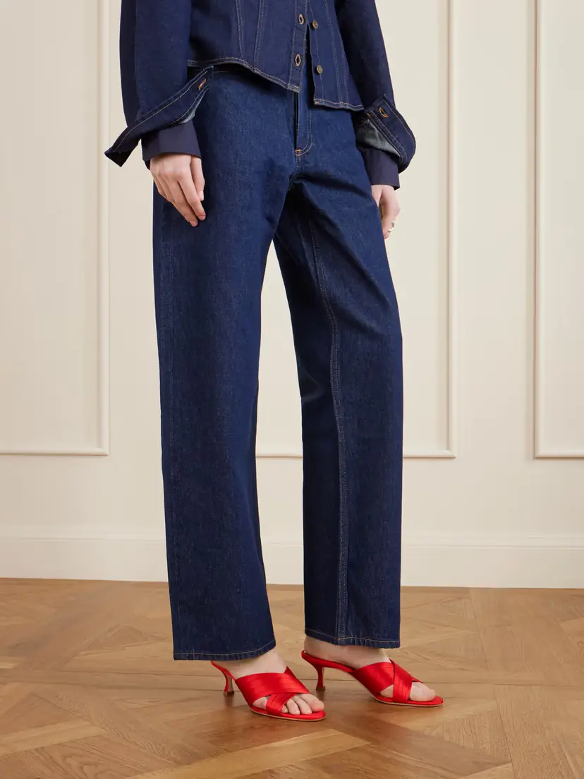 Manolo Blahnik Viera 50 Satin Mules | Thumbnail 2