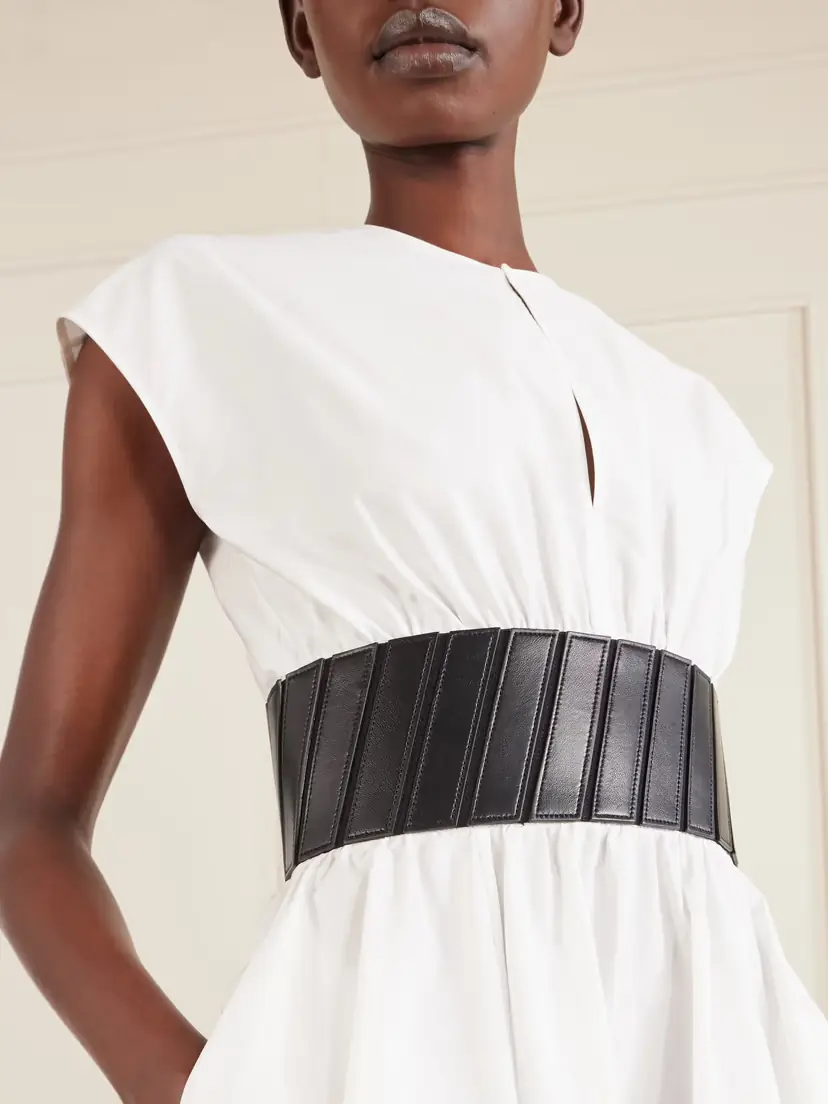 Alaïa Belted Cotton-poplin Midi Dress | Thumbnail 4 Alaïa Belted Cotton-poplin Midi Dress | Thumbnail 4