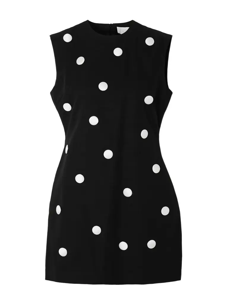 DESTREE Carole Embellished Polka-dot Cotton-faille Mini Dress | Image 1 DESTREE Carole Embellished Polka-dot Cotton-faille Mini Dress | Image 1