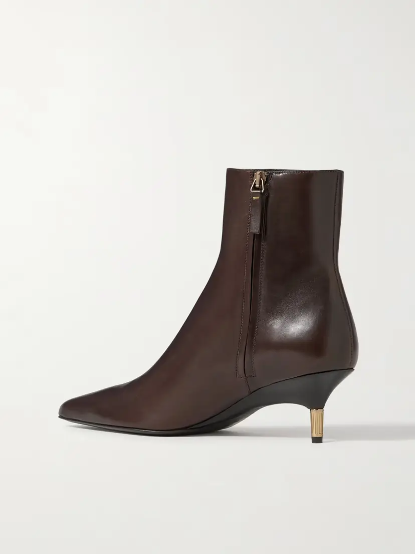 Khaite Bella Leather Ankle Boots | Thumbnail 3