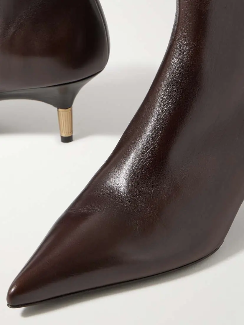 Khaite Bella Leather Ankle Boots | Thumbnail 4