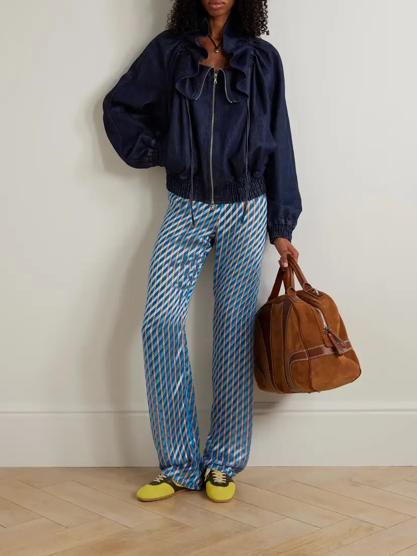 Dries Van Noten Ruffled Gathered Denim Jacket | Thumbnail 2