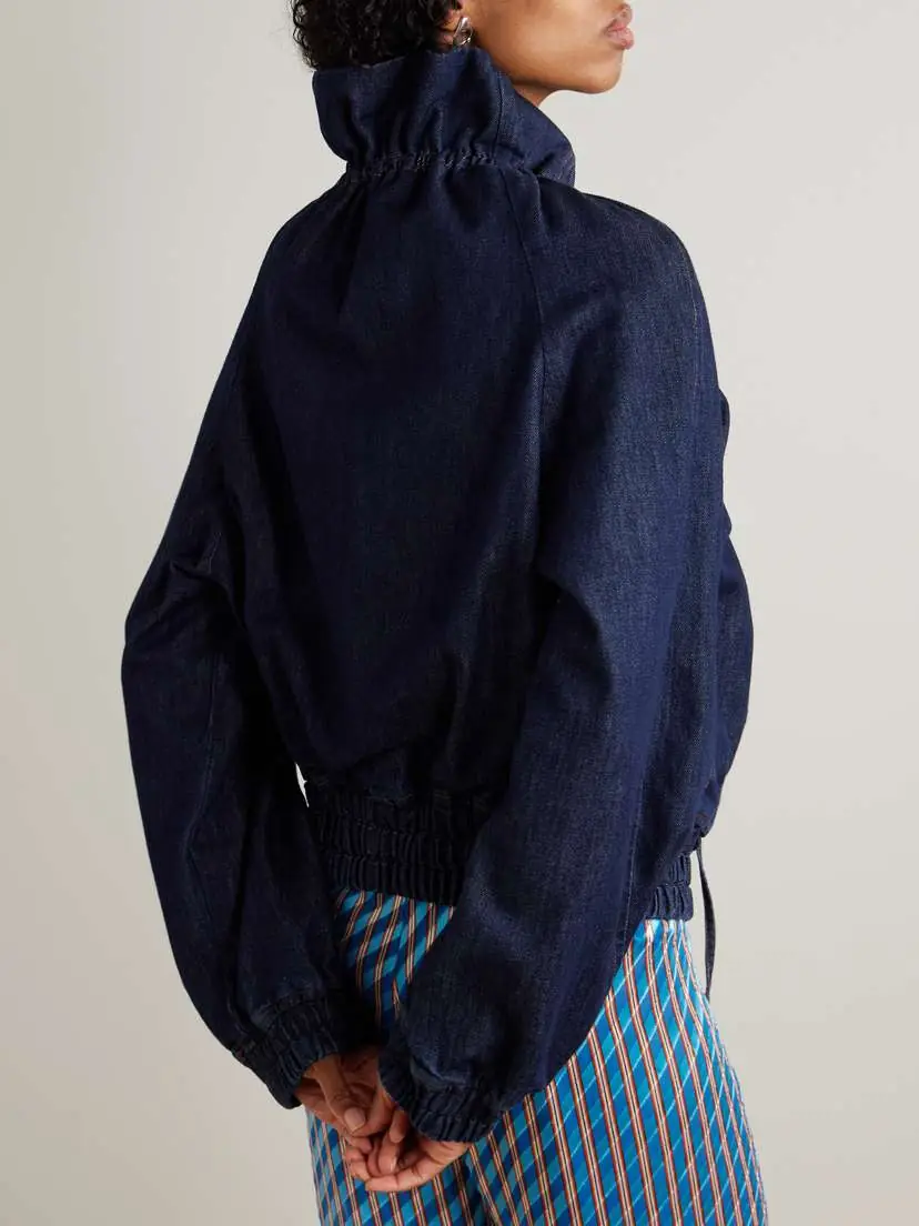 Dries Van Noten Ruffled Gathered Denim Jacket | Thumbnail 4
