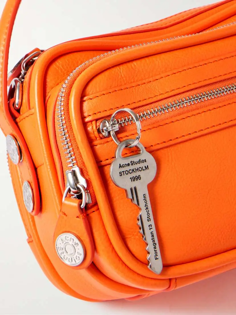 Acne Studios Embellished Textured-leather Shoulder Bag | Thumbnail 4 Acne Studios Embellished Textured-leather Shoulder Bag | Thumbnail 4