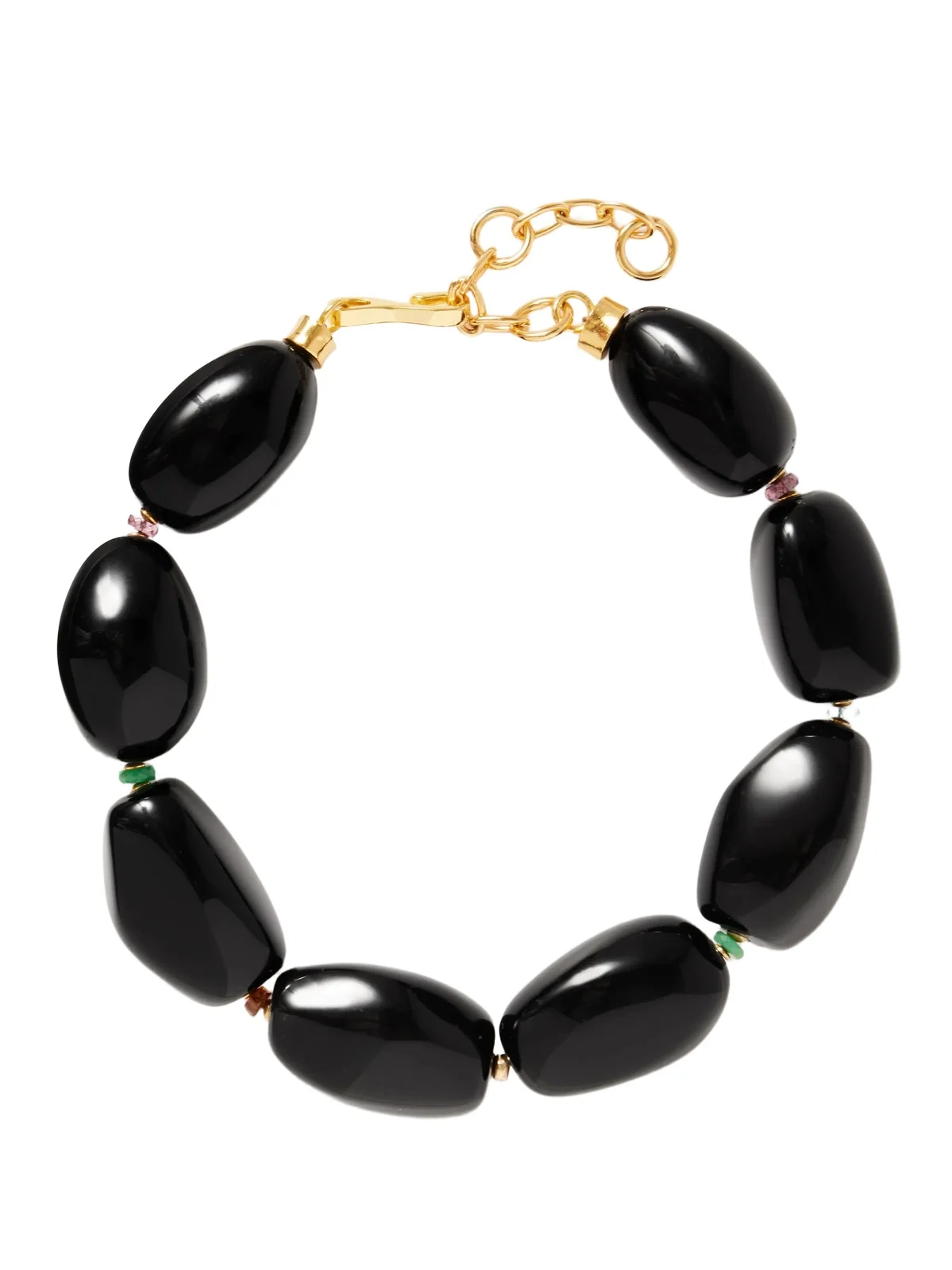 Lobos Gold-plated Multi-stone Beaded Choker Lobos Gold-plated Multi-stone Beaded Choker