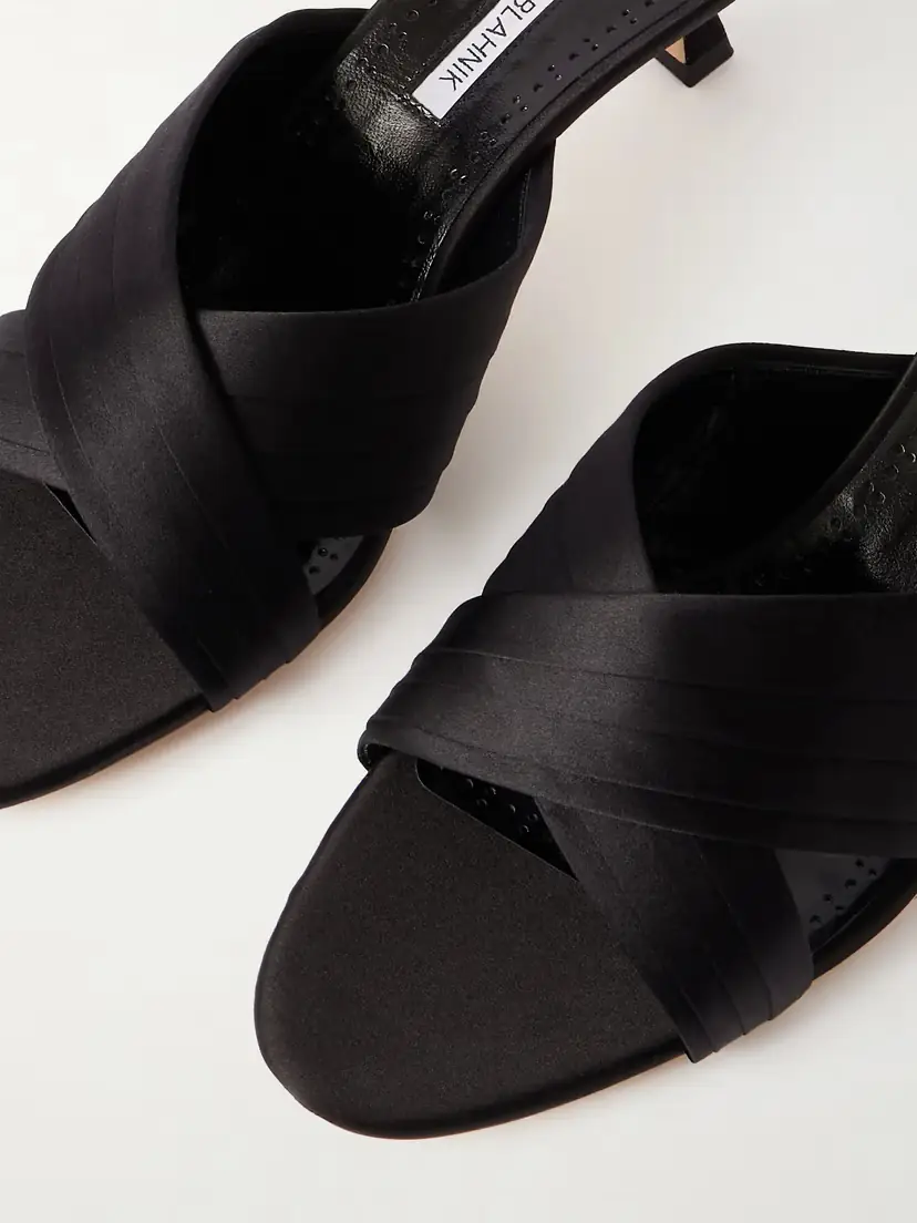 Manolo Blahnik Viera 50 Satin Mules | Thumbnail 5 Manolo Blahnik Viera 50 Satin Mules | Thumbnail 5