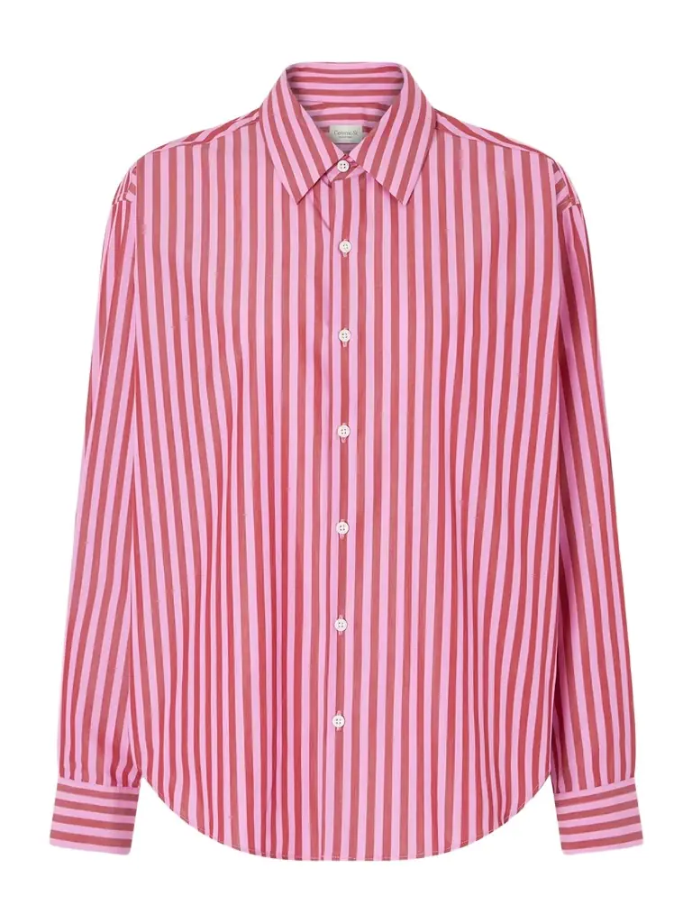 Comme Si La Shirt Classica Striped Cotton-poplin Shirt | Image 1 Comme Si La Shirt Classica Striped Cotton-poplin Shirt | Image 1