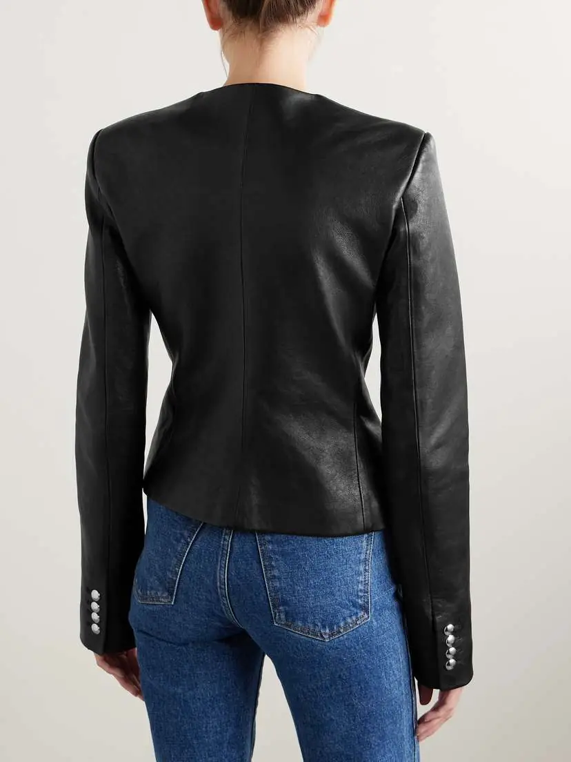 Khaite Nara Leather Jacket | Thumbnail 3 Khaite Nara Leather Jacket | Thumbnail 3