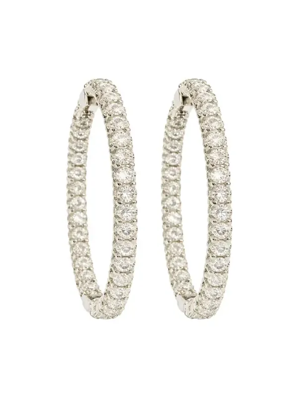5.30ct Diamond 14K Gold Hoop Earrings 5.30ct Diamond 14K Gold Hoop Earrings