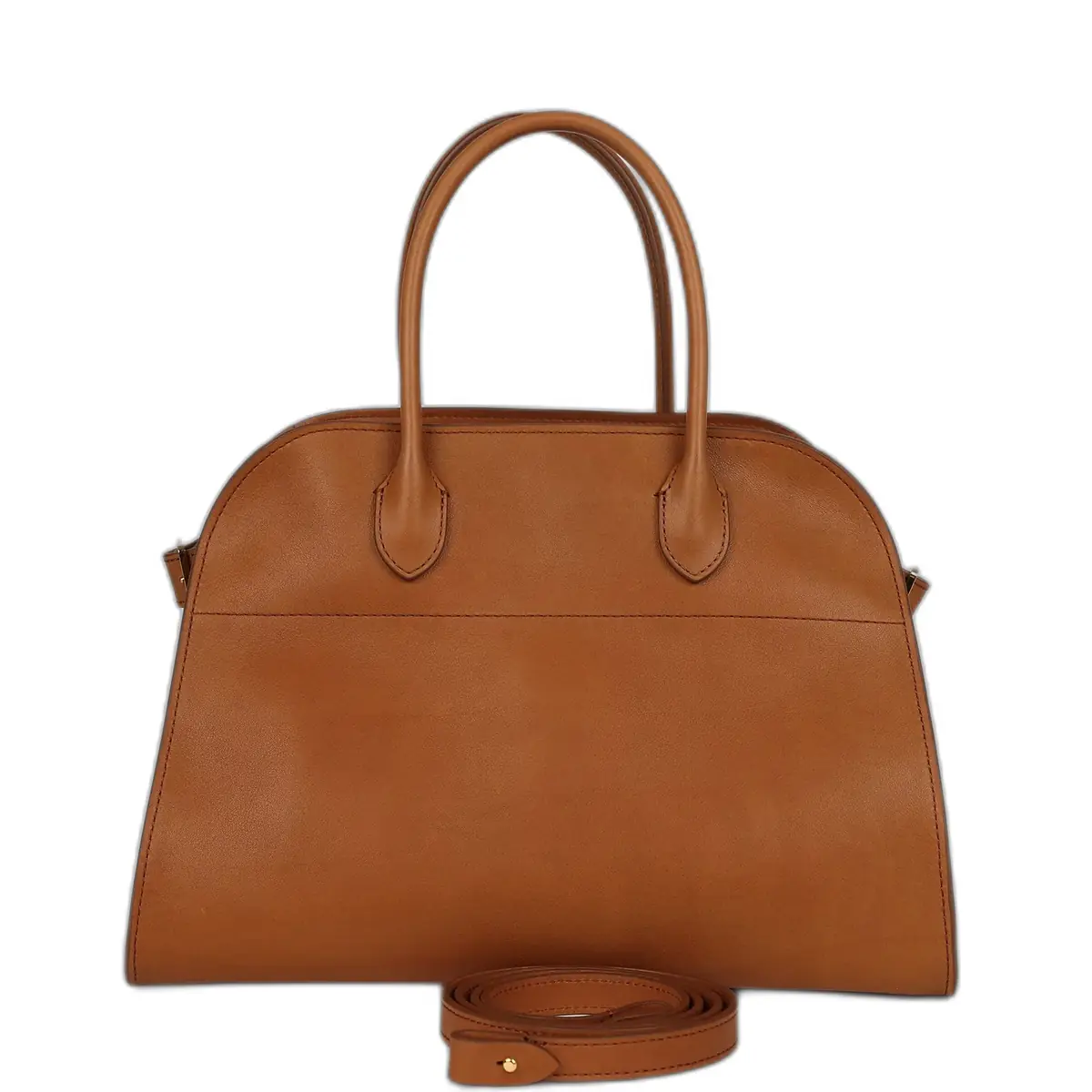 The Row The Row Soft Margaux 12 Bag Cuir Saddle Leather Gold Hardware | Image 1 The Row The Row Soft Margaux 12 Bag Cuir Saddle Leather Gold Hardware | Image 1
