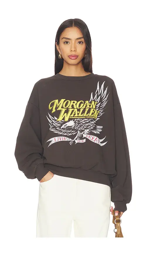 Morgan Wallen Classic Eagle Oversized Crew Sweatshirt Morgan Wallen Classic Eagle Oversized Crew Sweatshirt