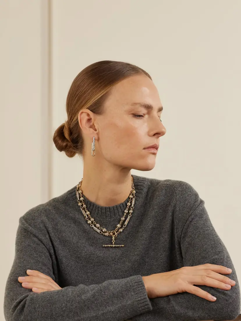 Lucy Delius Ball Breaker 14-karat Gold Diamond Necklace | Thumbnail 2 Lucy Delius Ball Breaker 14-karat Gold Diamond Necklace | Thumbnail 2