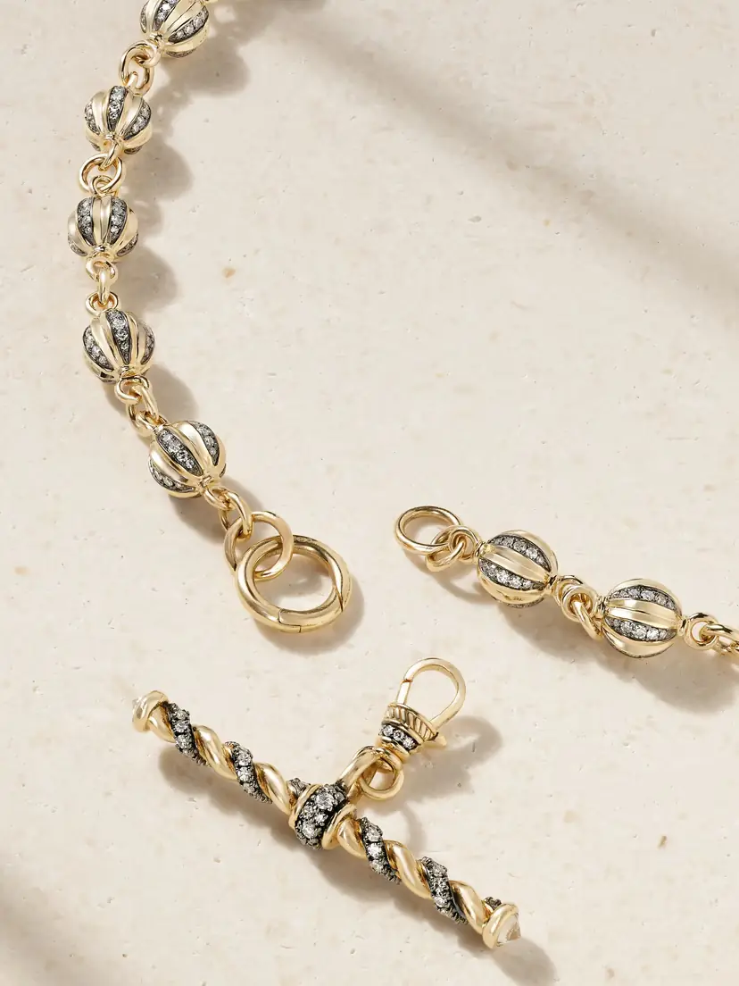 Lucy Delius Ball Breaker 14-karat Gold Diamond Necklace | Thumbnail 3 Lucy Delius Ball Breaker 14-karat Gold Diamond Necklace | Thumbnail 3