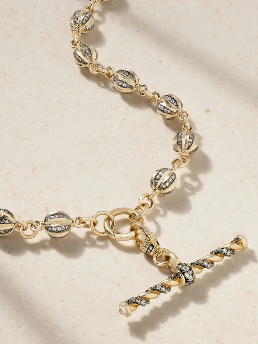 Lucy Delius Ball Breaker 14-karat Gold Diamond Necklace | Thumbnail 4 Lucy Delius Ball Breaker 14-karat Gold Diamond Necklace | Thumbnail 4