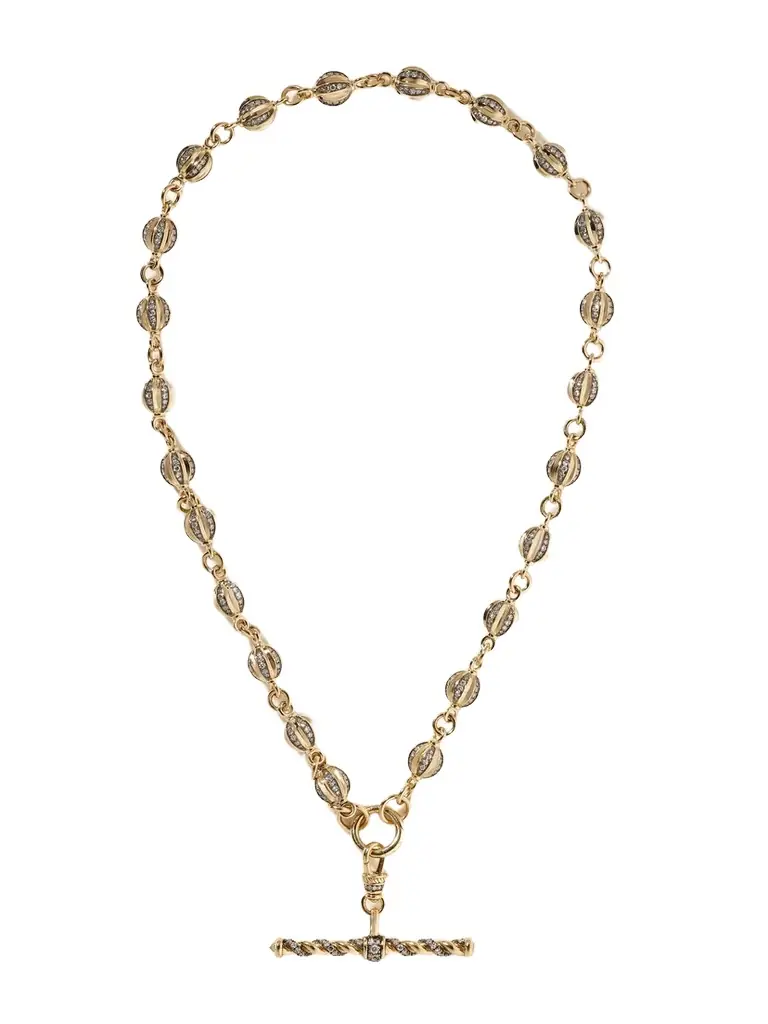 Lucy Delius Ball Breaker 14-karat Gold Diamond Necklace