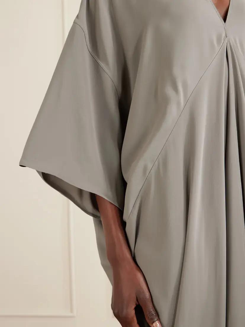 Rick Owens Tommykite Draped Crepe Maxi Dress | Thumbnail 4 Rick Owens Tommykite Draped Crepe Maxi Dress | Thumbnail 4