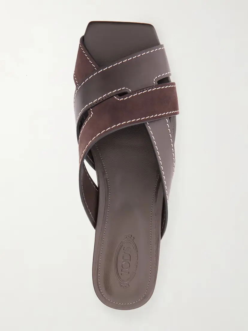 Tod's Suede And Leather Slides | Thumbnail 6