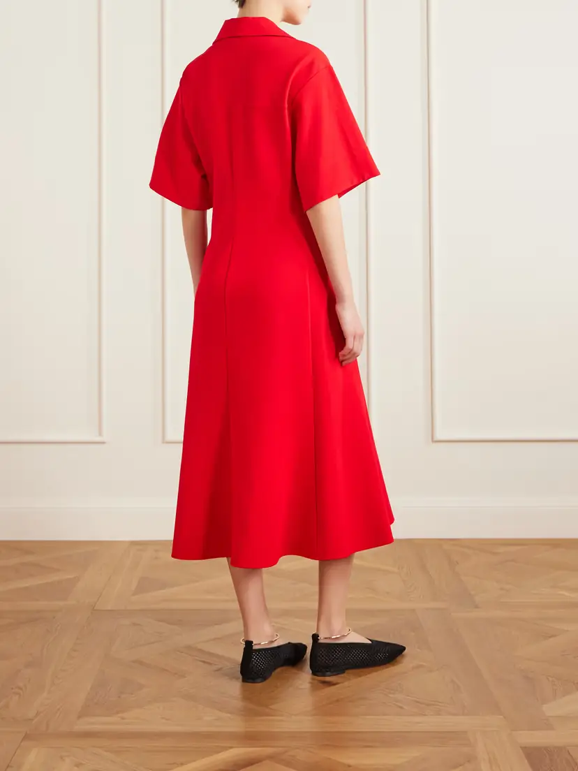 Jil Sander Paneled Crepe Midi Dress | Thumbnail 3