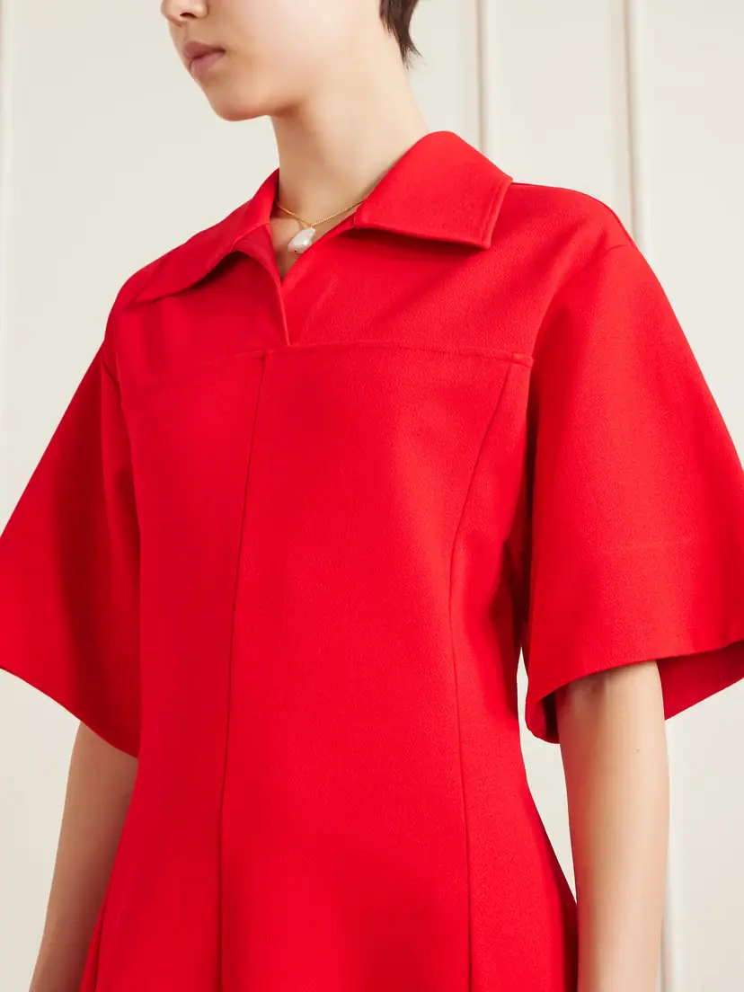 Jil Sander Paneled Crepe Midi Dress | Thumbnail 4
