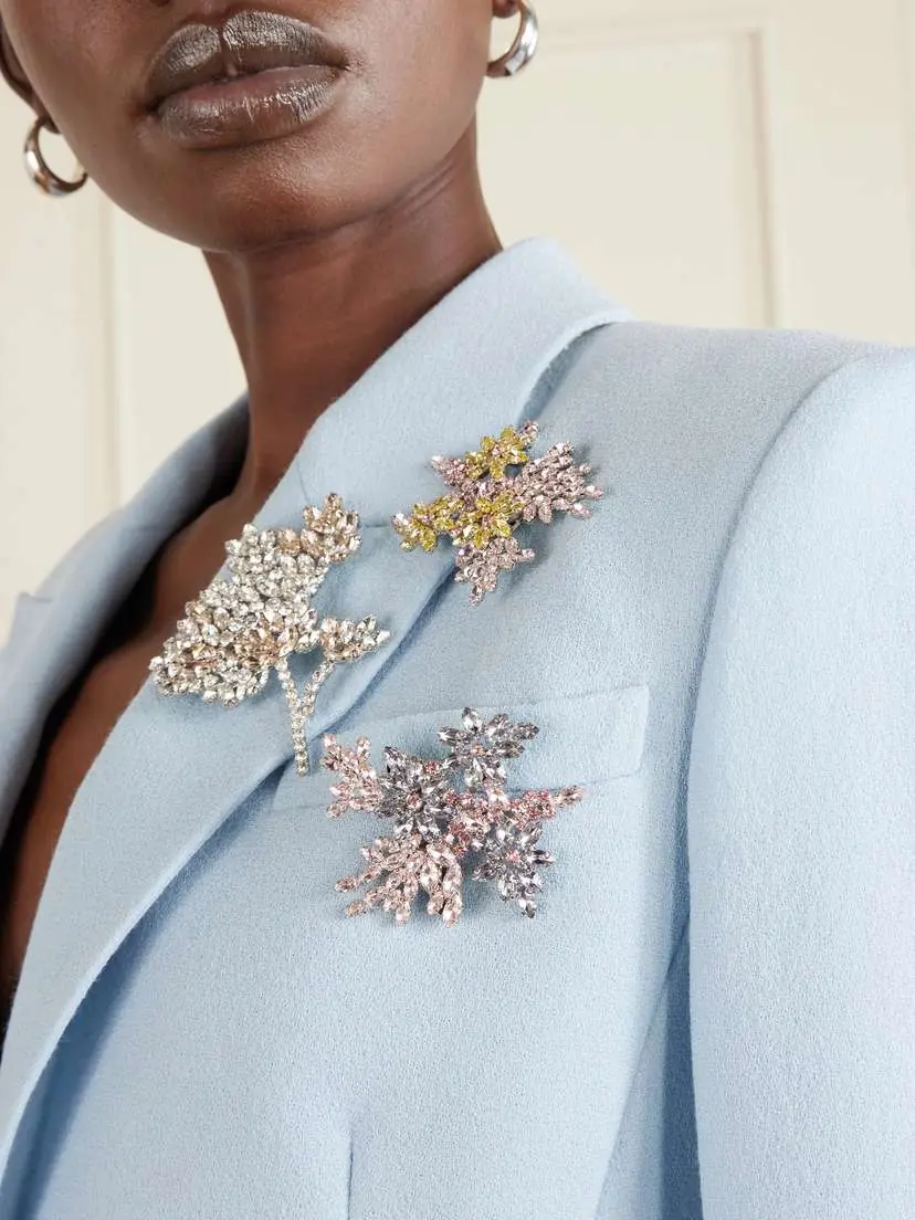 Erdem Embellished Wool-crepe Blazer | Thumbnail 4 Erdem Embellished Wool-crepe Blazer | Thumbnail 4