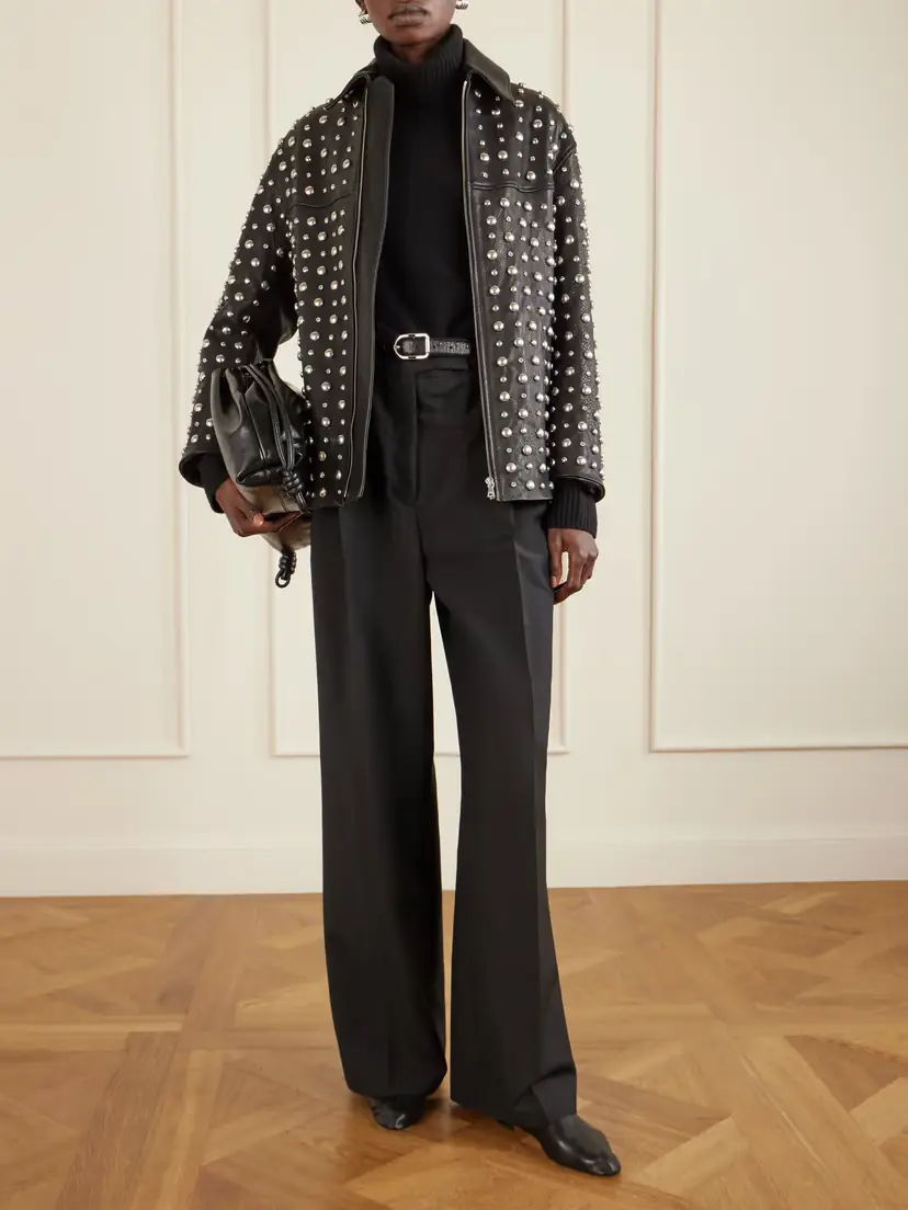 Nour Hammour Studded Leather Jacket | Thumbnail 2