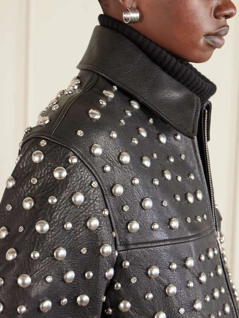 Nour Hammour Studded Leather Jacket | Thumbnail 5